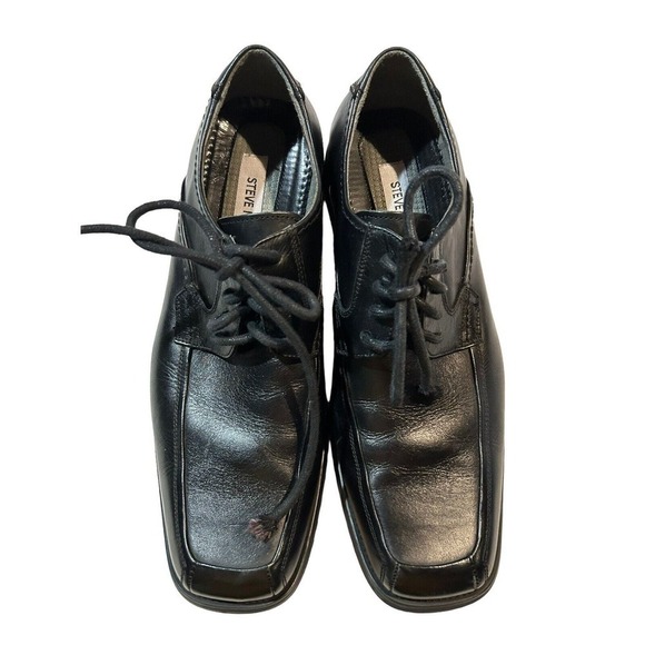 Steve Madden Yorrk Men 9.5 M Black Leather Square Toe Heels - Picture 10 of 13